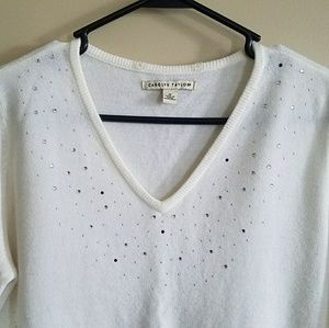 Carolyn Taylor sweater with crystals size M!